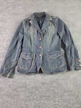 Womens Gap Jean Jacket Size Small Stretch Denim Blue